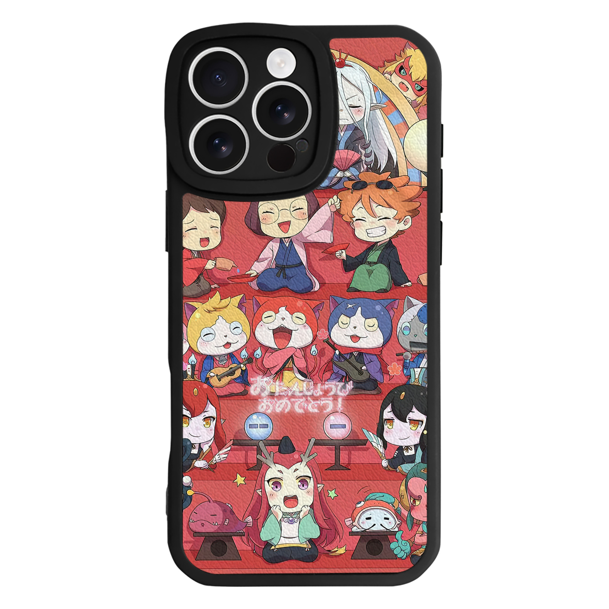 （画像用） 妖怪ウォッチ Yo-kai Watch 【iPhone 16シリーズ対応】シリコンスマホケース（レザー調） 材質：シリコン